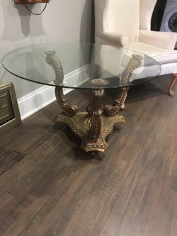 Vintage coffee glass table