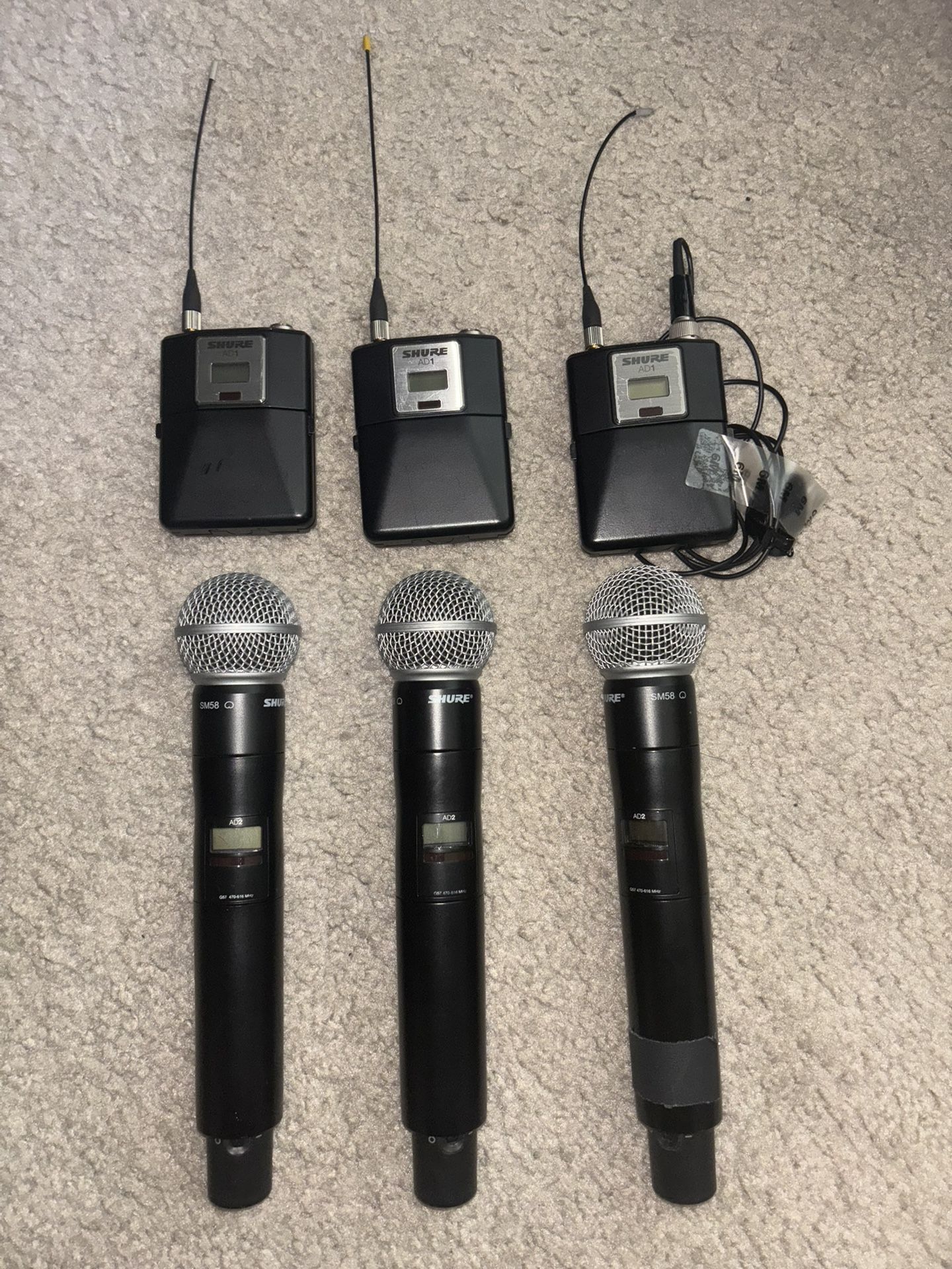 Shure Ad 1 And Shure Ad2 Microphone