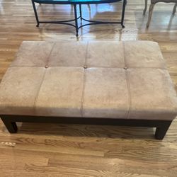 Free Leather Ottoman 