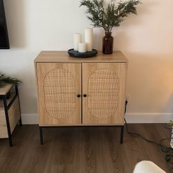 Light Oak Wood Cabinet Storage With Shelves 