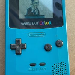 Nintendo Game Boy Color Turquoise – Tested Works – No Battery Cover