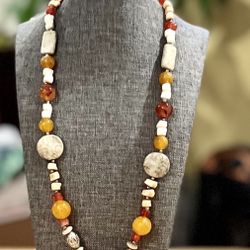 Boho Plastic Beads Necklace.