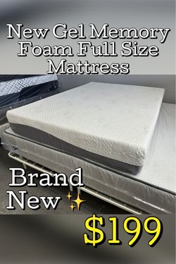 New Gel Memory Foam Full Size Mattress