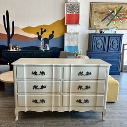 Beautiful Tan French Provincial Dresser And Upright! Priced Separately 
