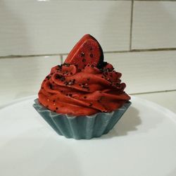 Handmade Organic Watermelon Mini Cupcake Soap