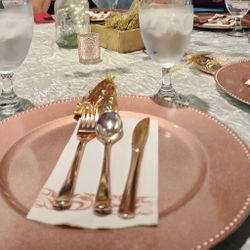 Rose Gold Plate Chargers