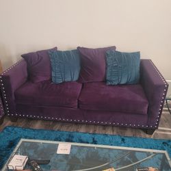 Purple Couch n Loveseat