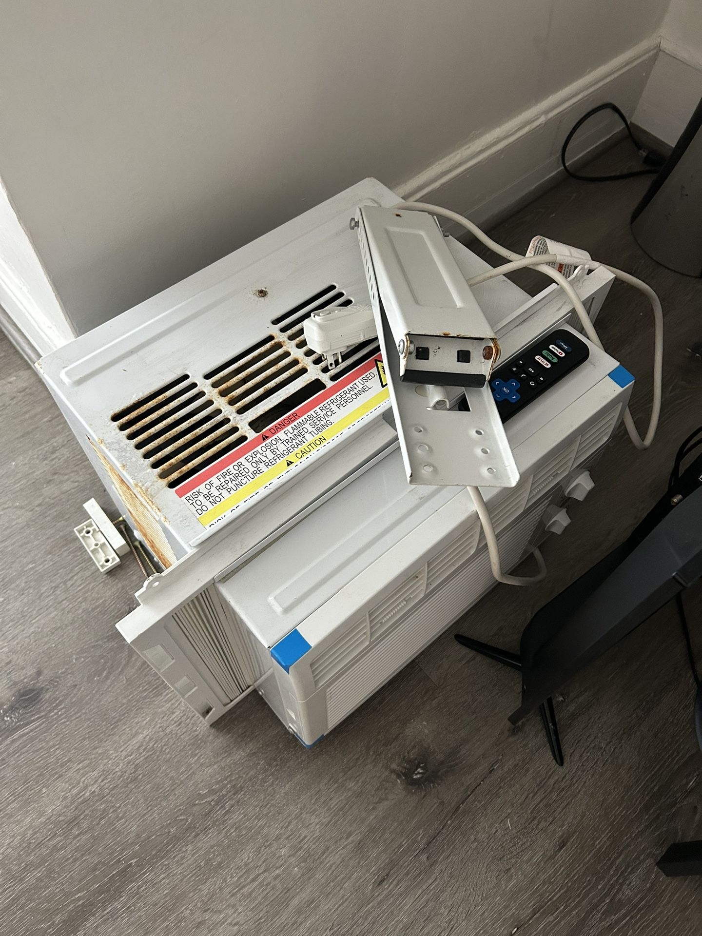 Ac Window Unit And A Fan