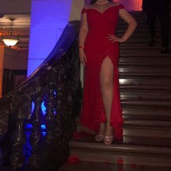 Red Prom Dress With Slit - Fashion Nova 