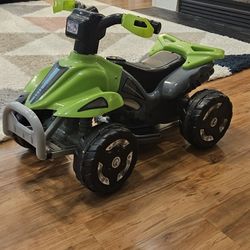 Kids Ride On 6V Battery Powered ATV Quad, Green Needs New Battery 