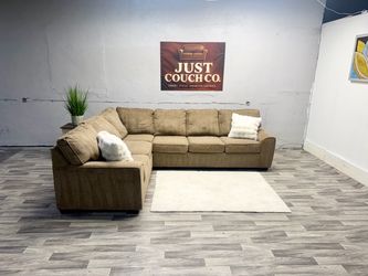 Free Delivery - Tan 2 Piece Sectional Couch