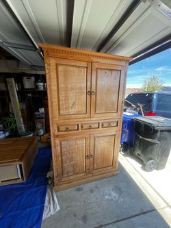 Wood dresser $150