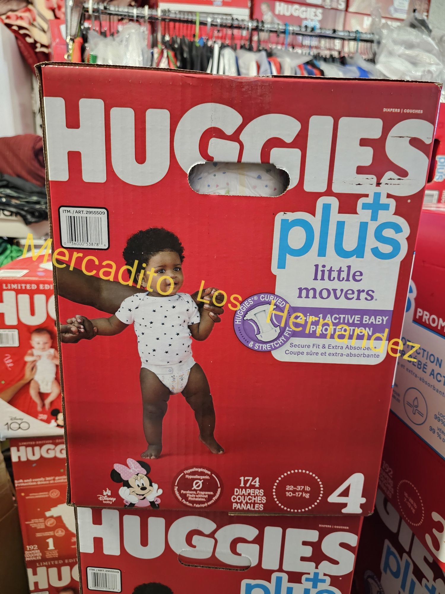 Huggies Little Movers Size 4 - 180 Diapers Pañales/ Firm price