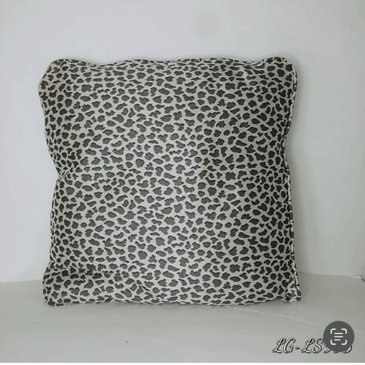 Brown black animal print decorative throw pillow zippered. (L)