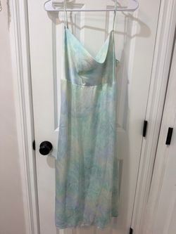 Tie-Dye Satin Slip Maxi Dress