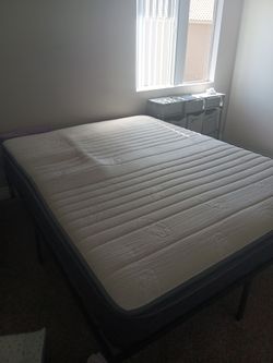 Queen mattress and bed frame