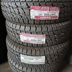 4 New Tires Installed/ 4 Llantas Nuevas Instaladas 245/75/16 Land Spider Tires