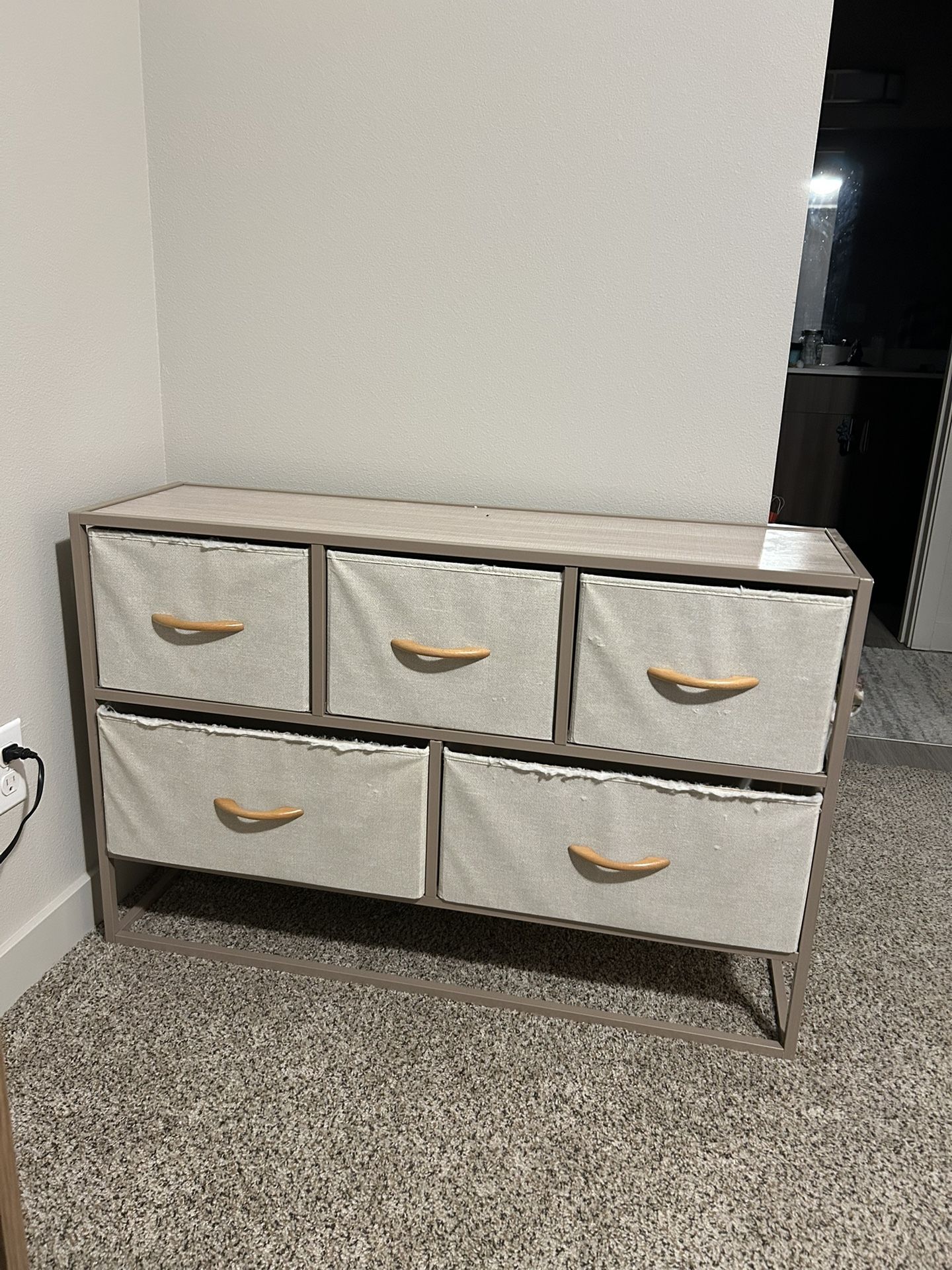  5-Drawer Storage Organizer w/ Fabric Bins 