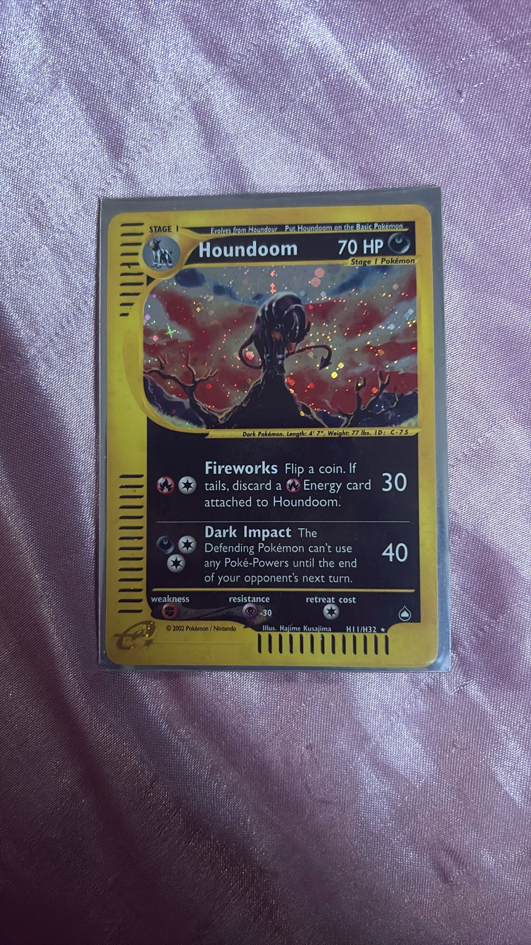 2002 Original Houndoom Pokemon Card E Reader
