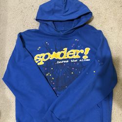 Sp5der Worldwide - TC - Blue - Hoodie - Size M