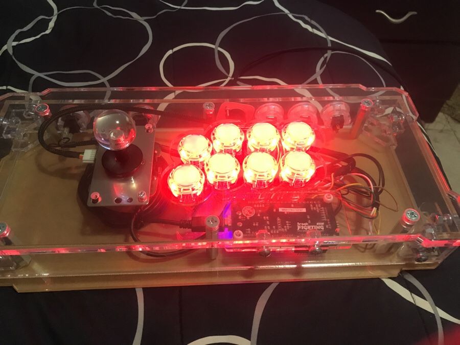 Custom arcade stick with BROOK UFB/KAIMANA LEDS