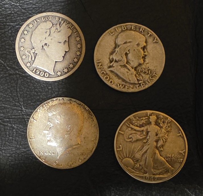 Barber, Walking Liberty, Franklin, Kennedy Half Dollars