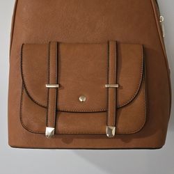 Woman's Faux Leather Backpack