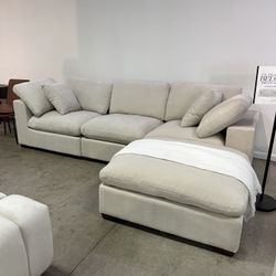Cloud Modular Plush Sectional Sofa Chaise — Free Delivery 
