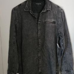 Men's Calvin Klein Jacket Shirt Large 