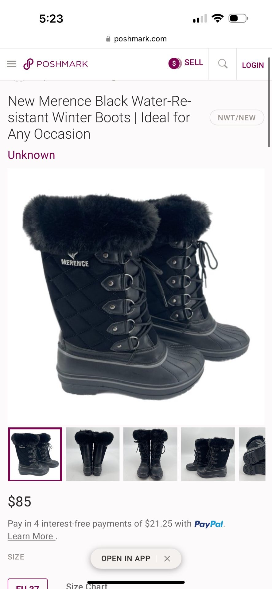 MERENCE  BLACK SNOW BOOTS 