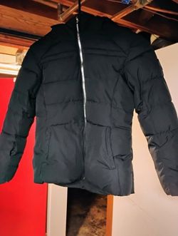 ZeroXposur Women's Black Puffer Jacket Size S (7/8) Hooded Winter Coat