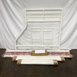 Twin over Full Low Profile Metal Bunk Bed, bunkbed, bed frame , White *Free Delivery & Assembly*