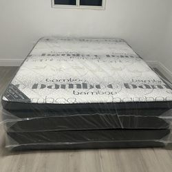 NEW MATTRESS QUEEN SIZE PILLOW TOP WITH BOX SPRING