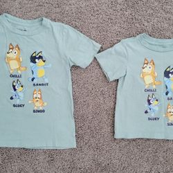 Matching Bluey T-shirts Size 2T/5T