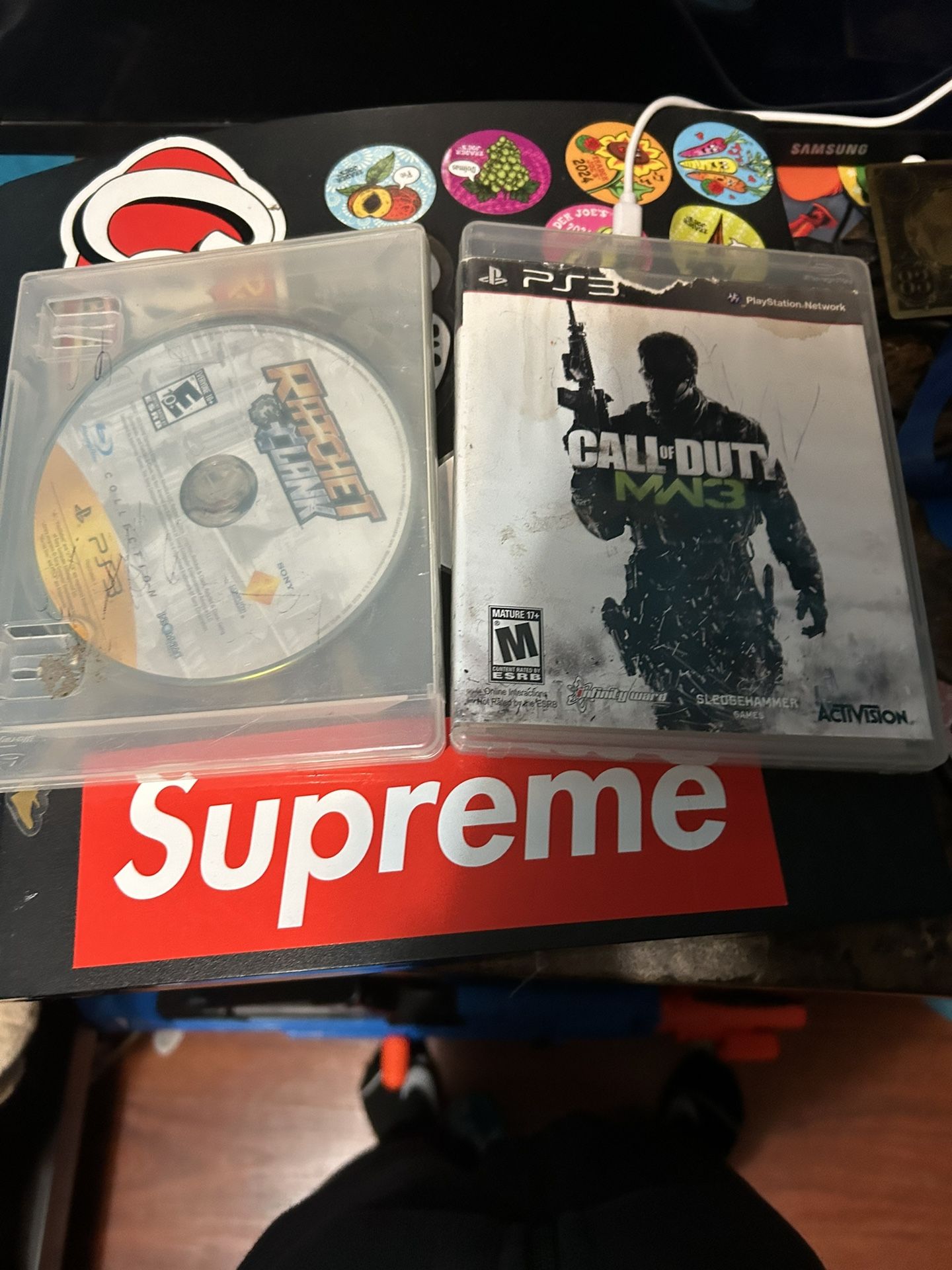 PS3 With 3 Games And Controller With Charger