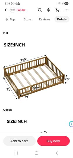 Full size toddler floor bed