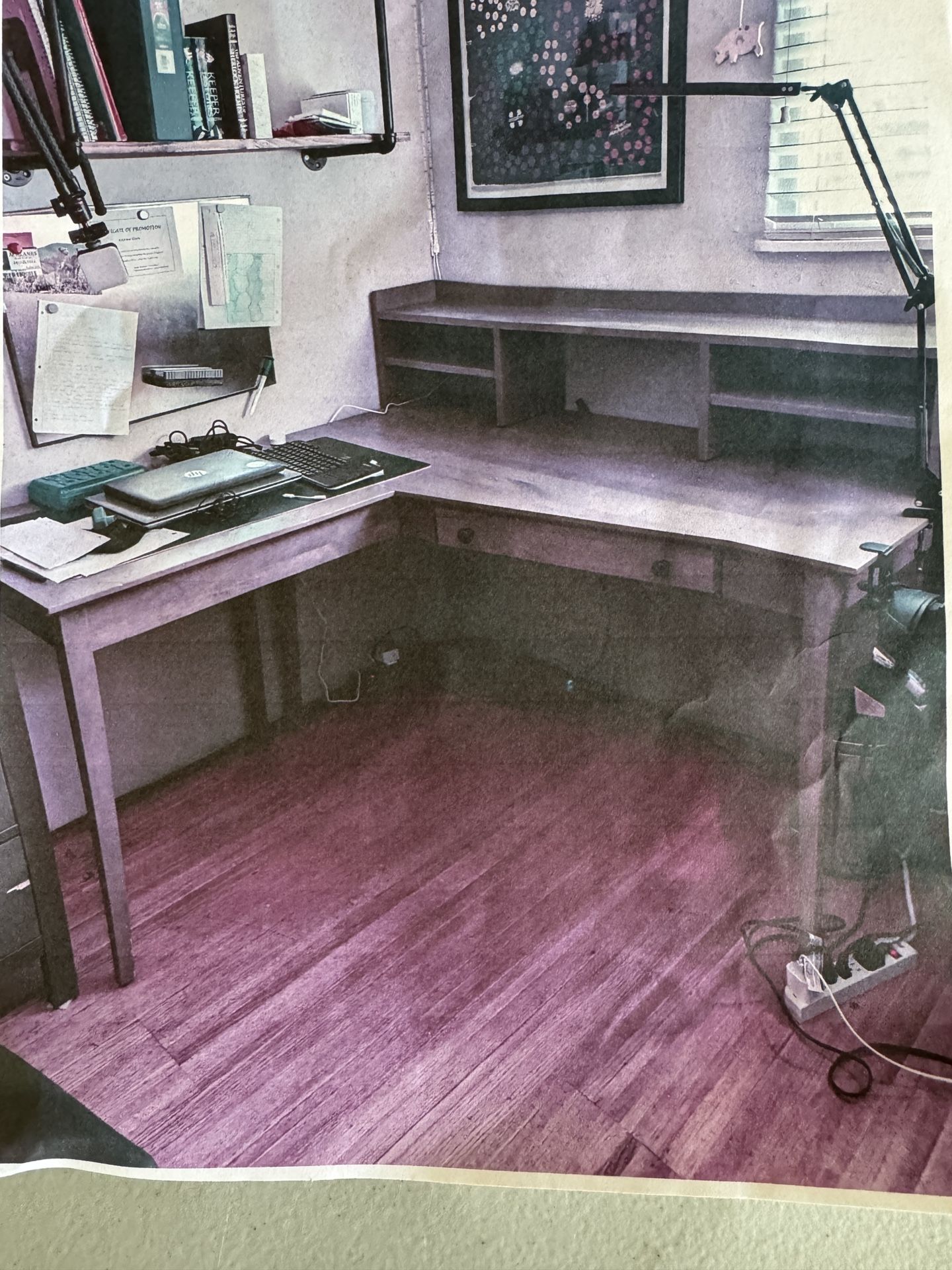 Corner Desk & Twin Bed (No Matress) Set