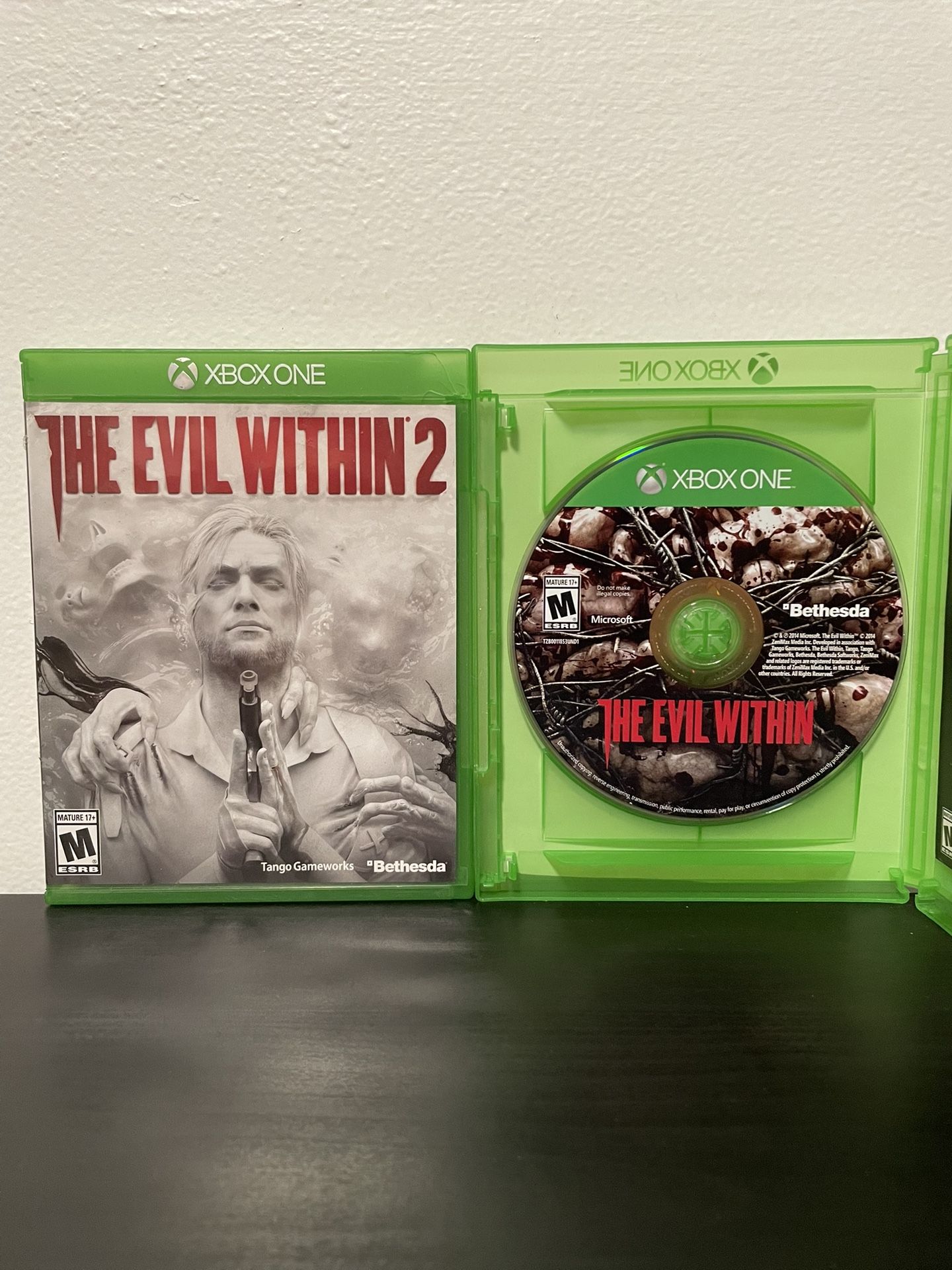 The Evil Within 1 & 2 Xbox One Video Game Bundle Horror Microsoft Bethesda