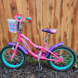 Kids 16in Bike - Pink w/Training Wheels 
