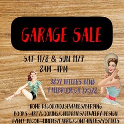 Garage / Moving Sale ~ 11/8 & 11/9