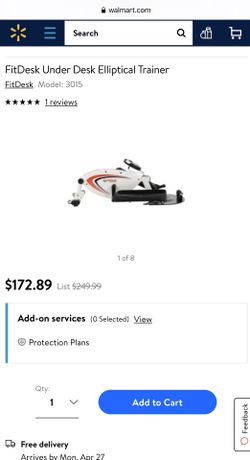 FitDesk Under Desk Elliptical Trainer workout fitness