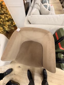 Vernon Barrel Swivel Accent Chair – Light Brown – $150