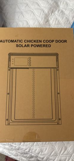 Solar panel chicken coop doors
