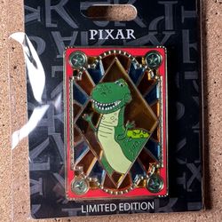 Disney Pixar Stained Glass Jumbo Pin Pink A La Mode Limited Edition 300 - REX