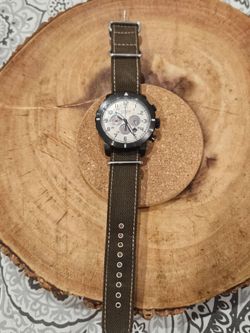 Citizen Eco-Drive Chronograph Men's Watch – Canvas Strap – Good Condition