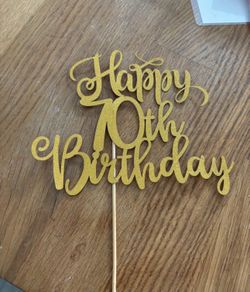 70th Birthday Cake Topper