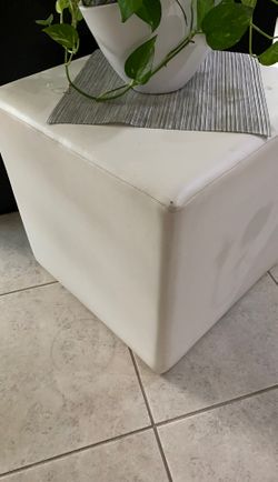 Hand made cube in faux leather