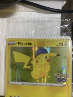 PIKACHU 028/078 POKEMON TCG:  SWSH - POKEMON GO HOLO PROMO W/ CRIMP ERROR SEALED