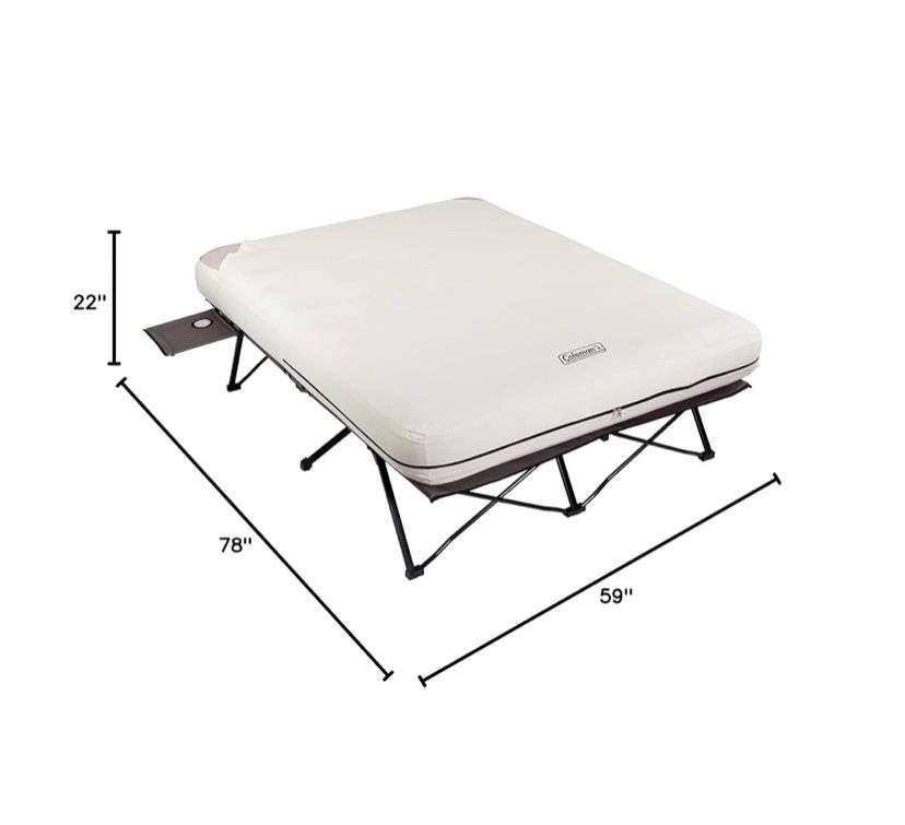 Coleman Queen Size Airbed Cot Combination, Folding Air Mattress