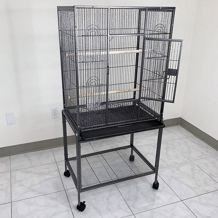 (NEW) $90 Large 53” Bird Cage for Parakeet Parrot Cockatiel Canary Finch Lovebird Size 24x17x53”